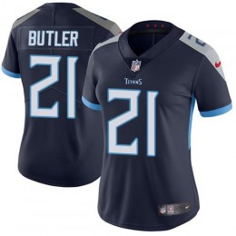 Tennessee Titans #21 Malcolm Butler Navy Blue Team Color Women's Stitched NFL Vapor Untouchable Limited Jersey