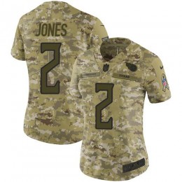 Tennessee Titans #2 Julio Jones Camo Women's Stitched NFL Limited 2018 Salute To Service Jersey