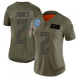 Tennessee Titans #2 Julio Jones Camo Women's Stitched NFL Limited 2019 Salute To Service Jersey