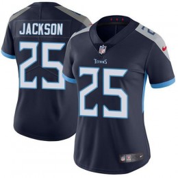Tennessee Titans #25 Adoree' Jackson Navy Blue Team Color Women's Stitched NFL Vapor Untouchable Limited Jersey
