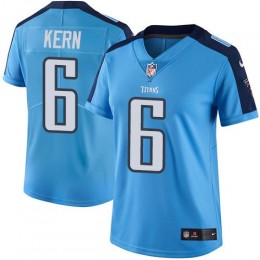 Tennessee Titans #6 Brett Kern Light Blue Women's Stitched NFL Limited Rush Jersey