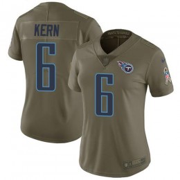 Tennessee Titans #6 Brett Kern Olive Women's Stitched NFL Limited 2017 Salute to Service Jersey