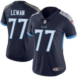 Tennessee Titans #77 Taylor Lewan Navy Blue Team Color Women's Stitched NFL Vapor Untouchable Limited Jersey