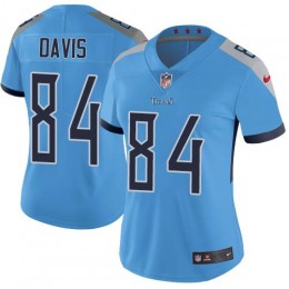 Tennessee Titans #84 Corey Davis Light Blue Alternate Women's Stitched NFL Vapor Untouchable Limited Jersey