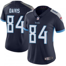 Tennessee Titans #84 Corey Davis Navy Blue Team Color Women's Stitched NFL Vapor Untouchable Limited Jersey