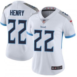 Titans #22 Derrick Henry White Women's Stitched NFL Vapor Untouchable Limited Jersey
