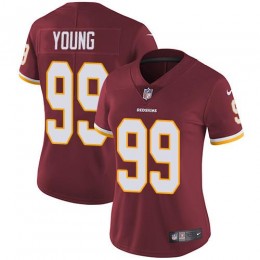 Commanders #99 Chase Young Burgundy Red Team Color Women's Stitched NFL Vapor Untouchable Limited Jersey