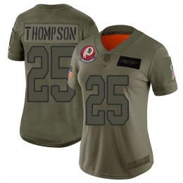 Washington Commanders #25 Chris Thompson Camo Women's Stitched NFL Limited 2019 Salute to Service Jersey