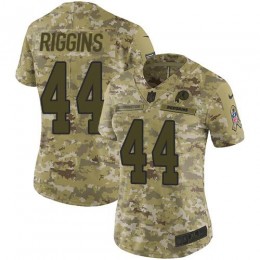 Washington Commanders #44 John Riggins Camo Women's Stitched NFL Limited 2018 Salute to Service Jersey