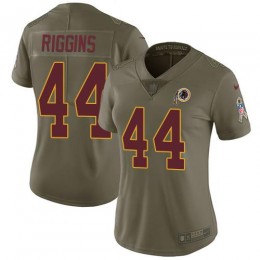 Washington Commanders #44 John Riggins Olive Women's Stitched NFL Limited 2017 Salute to Service Jersey