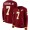 Washington Commanders #7 Dwayne Haskins Jr Burgundy Red Team Color Women's Stitched NFL Limited Therma Long Sleeve Jersey