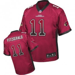 Cardinals #11 Larry Fitzgerald Red Team Color Youth Stitched NFL Elite Drift Fashion Jersey
