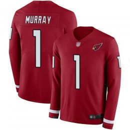 Cardinals #1 Kyler Murray Red Team Color Youth Stitched NFL Limited Therma Long Sleeve Jersey