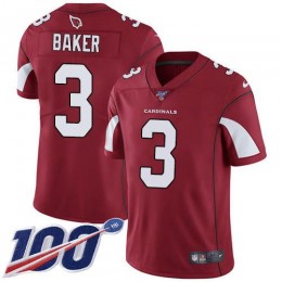 Cardinals #3 Budda Baker Red Team Color Youth Stitched NFL 100th Season Vapor Untouchable Limited Jersey
