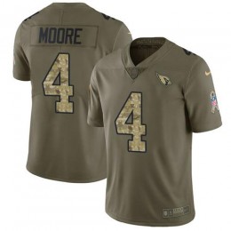Cardinals #4 Rondale Moore Olive/Camo Youth Stitched NFL Limited 2017 Salute To Service Jersey