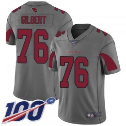 Cardinals #76 Marcus Gilbert Silver Youth Stitched NFL Limited Inverted Legend 100th Season Jersey