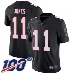 Atlanta Falcons #11 Julio Jones Black Alternate Youth Stitched NFL 100th Season Vapor Limited Jersey
