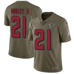 Atlanta Falcons #21 Todd Gurley II Olive Youth Stitched NFL Limited 2017 Salute To Service Jersey