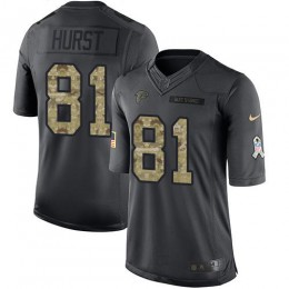 Atlanta Falcons #81 Hayden Hurst Black Youth Stitched NFL Limited 2016 Salute to Service Jersey
