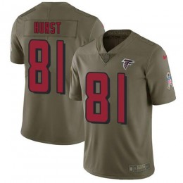 Atlanta Falcons #81 Hayden Hurst Olive Youth Stitched NFL Limited 2017 Salute To Service Jersey