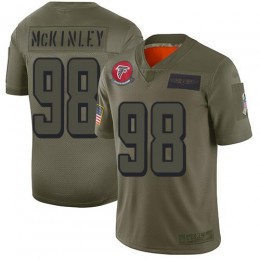 Atlanta Falcons #98 Takkarist McKinley Camo Youth Stitched NFL Limited 2019 Salute to Service Jersey