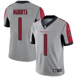 Falcons #1 Marcus Mariota Silver Stitched Youth NFL Limited Inverted Legend Jersey