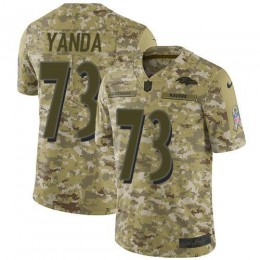 Baltimore Ravens #73 Marshal Yanda Camo Youth Stitched NFL Limited 2018 Salute to Service Jersey