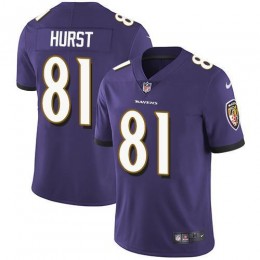 Baltimore Ravens #81 Hayden Hurst Purple Team Color Youth Stitched NFL Vapor Untouchable Limited Jersey