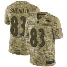 Baltimore Ravens #83 Willie Snead IV Camo Youth Stitched NFL Limited 2018 Salute to Service Jersey