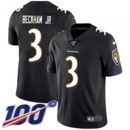 Ravens #3 Odell Beckham Jr. Black Alternate Youth Stitched NFL 100th Season Vapor Untouchable Limited Jersey