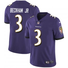 Ravens #3 Odell Beckham Jr. Purple Team Color Youth Stitched NFL Vapor Untouchable Limited Jersey