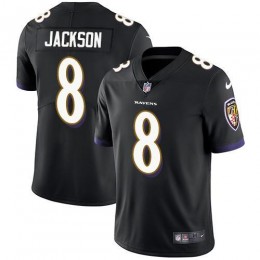 Ravens #8 Lamar Jackson Black Alternate Youth Stitched NFL Vapor Untouchable Limited Jersey