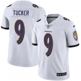 Ravens #9 Justin Tucker White Youth Stitched NFL Vapor Untouchable Limited Jersey