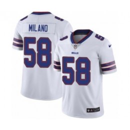 Youth Womens Youth Kids Buffalo Bills #58 Matt Milano White Stitched NFL Vapor Untouchable Limited Jersey