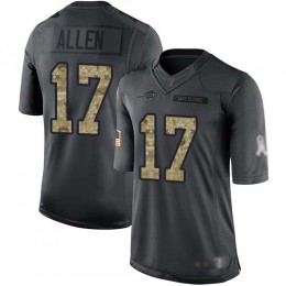 Bills #17 Josh Allen Black Youth Stitched NFL Limited 2016 Salute To Service Jersey
