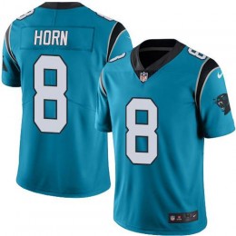 Carolina Panthers #8 Jaycee Horn Blue Youth Stitched NFL Limited Rush Jersey