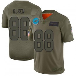 Carolina Panthers #88 Greg Olsen Camo Youth Stitched NFL Limited 2019 Salute to Service Jersey