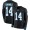 Panthers #14 Sam Darnold Black Team Color Youth Stitched NFL Limited Therma Long Sleeve Jersey
