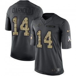 Panthers #14 Sam Darnold Black Youth Stitched NFL Limited 2016 Salute To Service Jersey