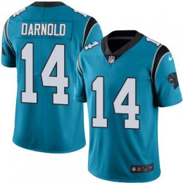 Panthers #14 Sam Darnold Blue Youth Stitched NFL Limited Rush Jersey