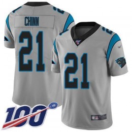 Panthers #21 Jeremy Chinn Silver Youth Stitched NFL Limited Inverted Legend 100th Season Jersey