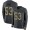 Panthers #53 Brian Burns Anthracite Salute To Service Youth Stitched NFL Limited Therma Long Sleeve Jersey