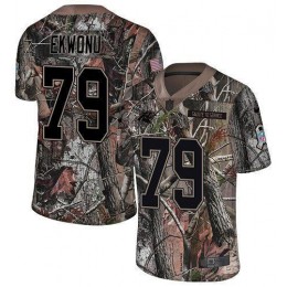 Panthers #79 Ikem Ekwonu Camo Youth Stitched NFL Limited Rush Realtree Jersey