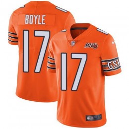 Bears #17 Tim Boyle Orange Youth Stitched NFL Limited Rush 100th Season Jersey