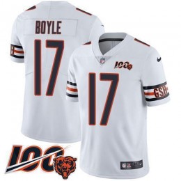 Bears #17 Tim Boyle White Alternate Youth Stitched NFL Vapor Untouchable Limited 100th Season Jersey