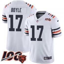 Bears #17 Tim Boyle White Youth Stitched NFL 100th Season Vapor Limited Jersey