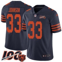 Chicago Bears #33 Jaylon Johnson Navy Blue Alternate Youth Stitched NFL 100th Season Vapor Untouchable Limited Jersey