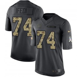 Chicago Bears #74 Germain Ifedi Black Youth Stitched NFL Limited 2016 Salute to Service Jersey
