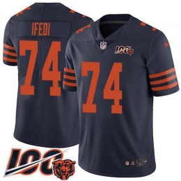 Chicago Bears #74 Germain Ifedi Navy Blue Alternate Youth Stitched NFL 100th Season Vapor Untouchable Limited Jersey