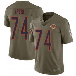 Chicago Bears #74 Germain Ifedi Olive Youth Stitched NFL Limited 2017 Salute To Service Jersey